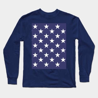 USA American Flag Patriotic Stars Blue pattern, Trendy Design. America flag us pattern, memorial day, veterans day, Father's day gifts and decoration collection Long Sleeve T-Shirt